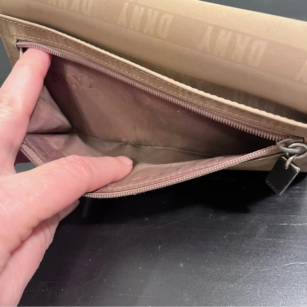 DKNY Beige Logo Wallet